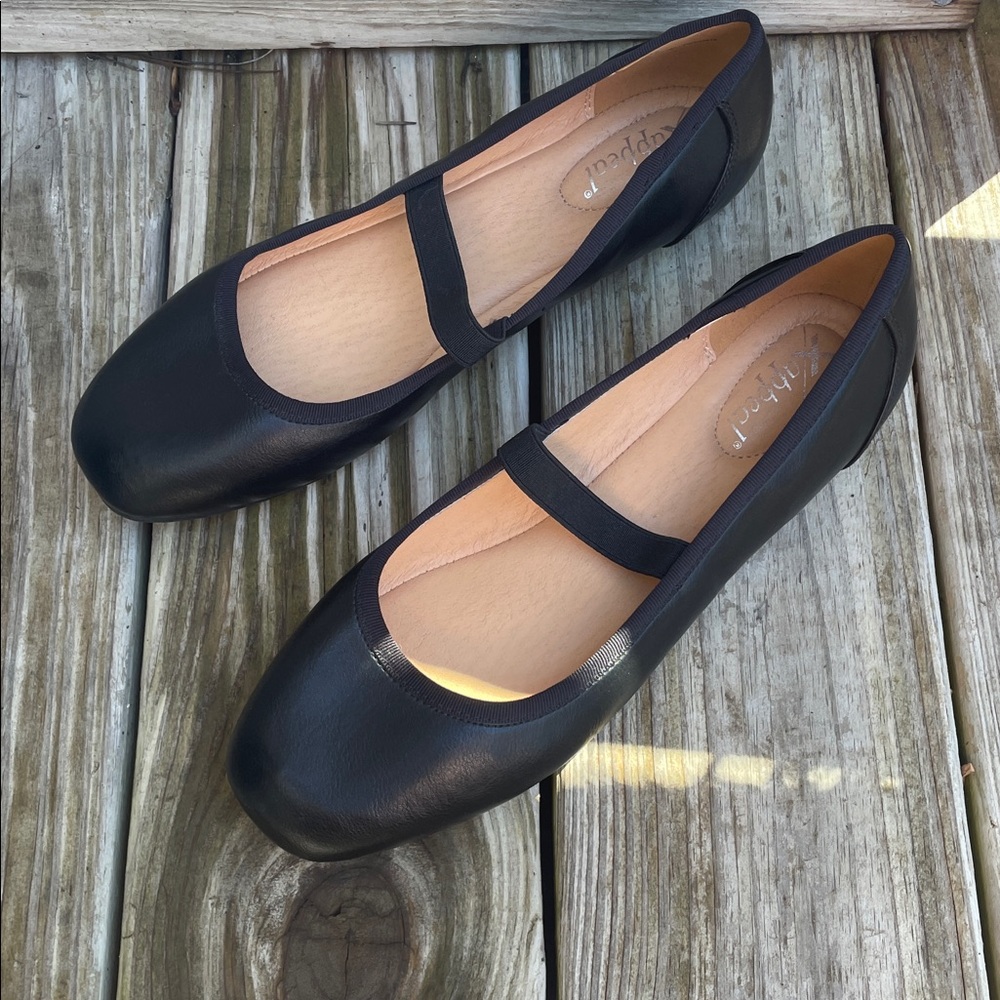 Xappeal Lenette Black Mary Jane Ballet Flats Women’s Size 11